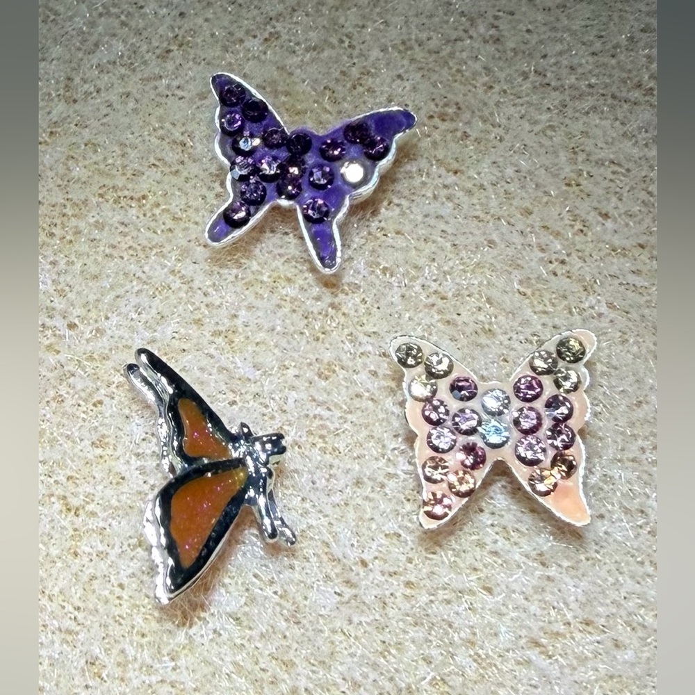 Origami Owl Floating Charms Set Of 3 Butterflies